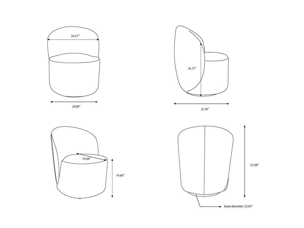 Kamise Swivel Dining Chair